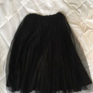 Adrianna Papell black tulle skirt
